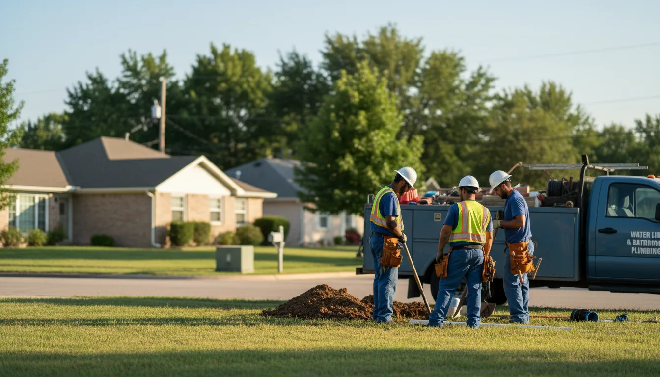Residential water line and bathroom plumbing service in Higginson, AR